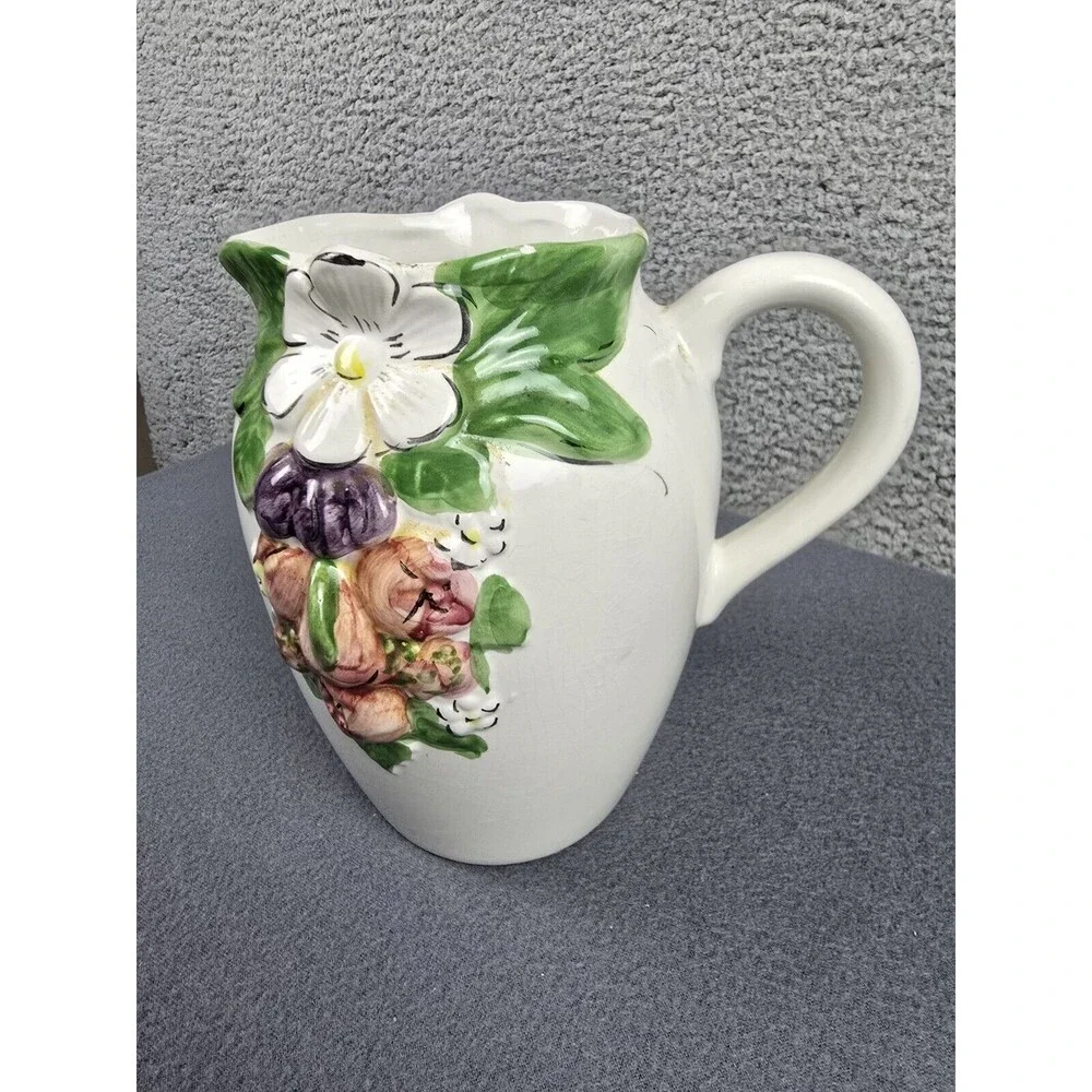 Vintage Jay Willfred Andrea by Sadek Pitcher Portugal French Country Boho MCM
